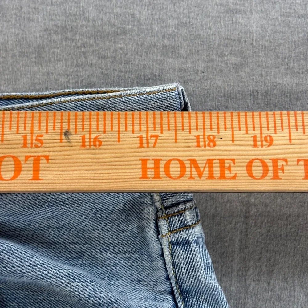 Levis 501 Original Fit Mens Light Wash Blue Straight Leg Button Fly Jeans 36x32